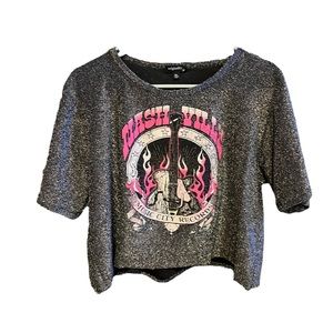 Originality Nashville Flame Guitar Sizzle Graphic Glitter Tee
